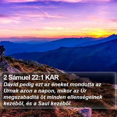 2 Sámuel 22:1 KAR Bible Verse Image