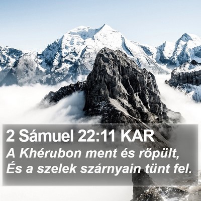 2 Sámuel 22:11 KAR Bible Verse Image