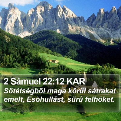2 Sámuel 22:12 KAR Bible Verse Image