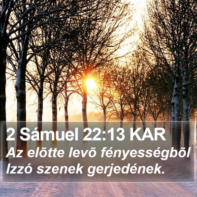 2 Sámuel 22:13 KAR Bible Verse Image