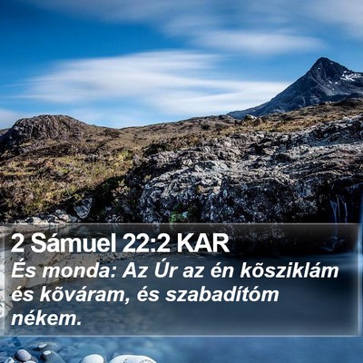 2 Sámuel 22:2 KAR Bible Verse Image