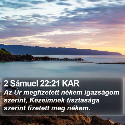 2 Sámuel 22:21 KAR Bible Verse Image