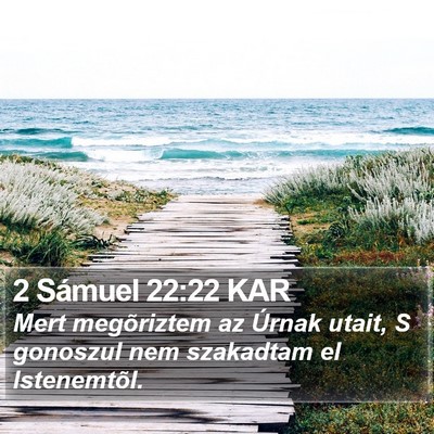 2 Sámuel 22:22 KAR Bible Verse Image