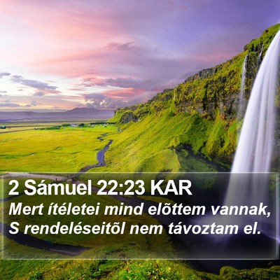 2 Sámuel 22:23 KAR Bible Verse Image