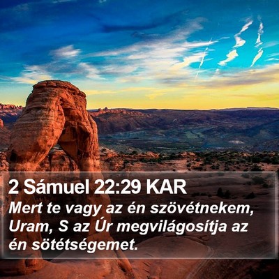 2 Sámuel 22:29 KAR Bible Verse Image