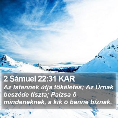 2 Sámuel 22:31 KAR Bible Verse Image