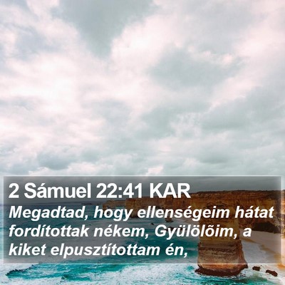 2 Sámuel 22:41 KAR Bible Verse Image