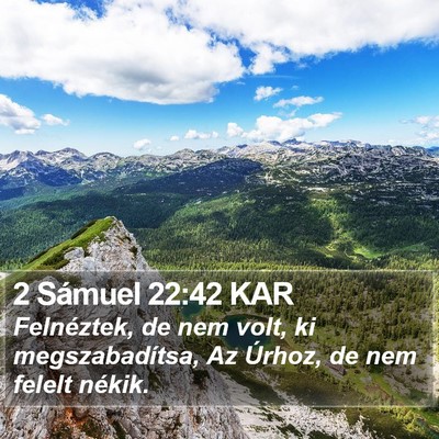 2 Sámuel 22:42 KAR Bible Verse Image