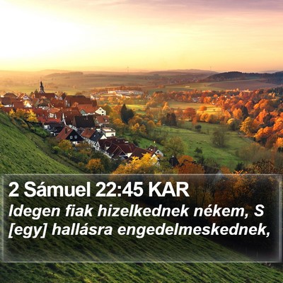 2 Sámuel 22:45 KAR Bible Verse Image