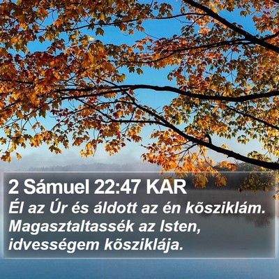 2 Sámuel 22:47 KAR Bible Verse Image