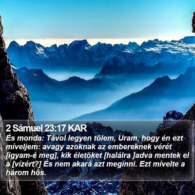 2 Sámuel 23:17 KAR Bible Verse Image