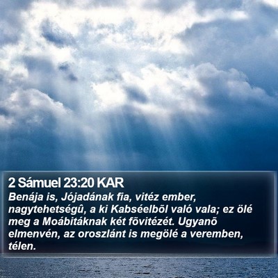 2 Sámuel 23:20 KAR Bible Verse Image