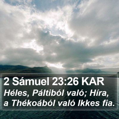 2 Sámuel 23:26 KAR Bible Verse Image
