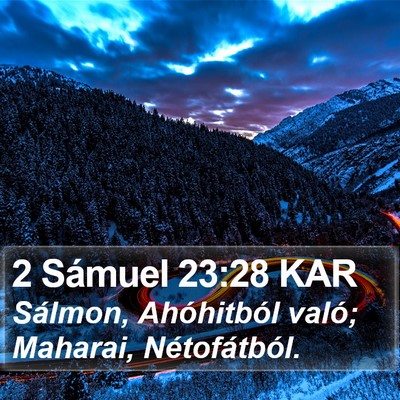 2 Sámuel 23:28 KAR Bible Verse Image