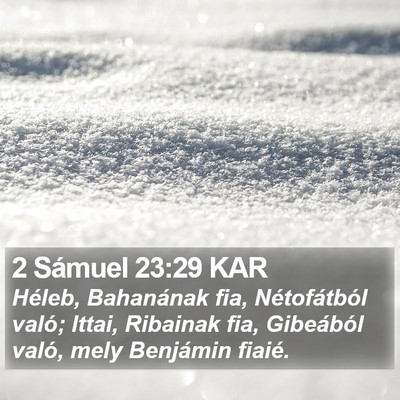 2 Sámuel 23:29 KAR Bible Verse Image