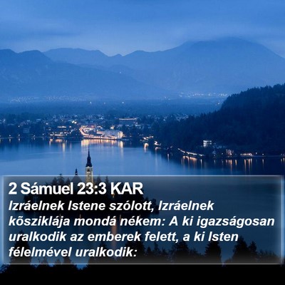 2 Sámuel 23:3 KAR Bible Verse Image