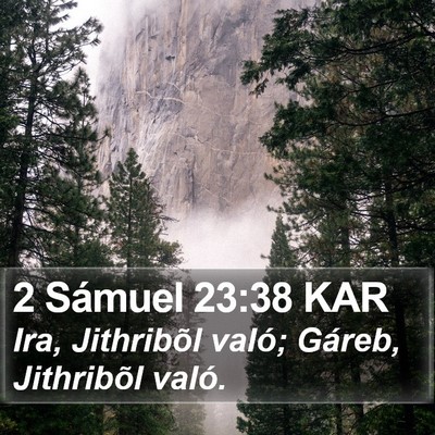 2 Sámuel 23:38 KAR Bible Verse Image