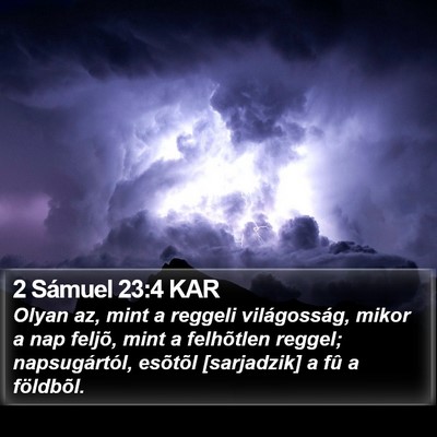 2 Sámuel 23:4 KAR Bible Verse Image