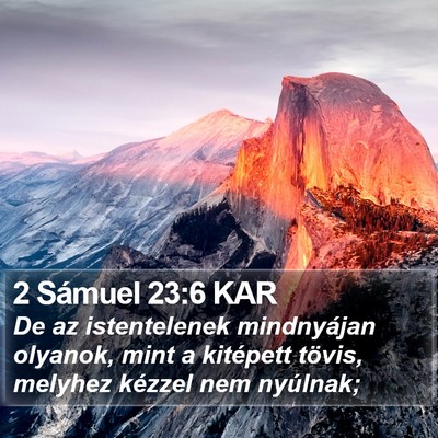 2 Sámuel 23:6 KAR Bible Verse Image