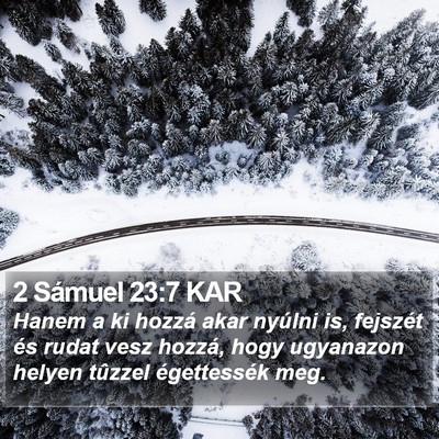 2 Sámuel 23:7 KAR Bible Verse Image