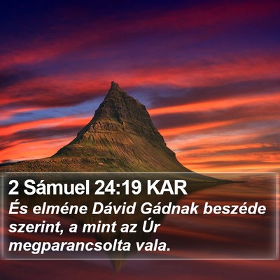 2 Sámuel 24:19 KAR Bible Verse Image