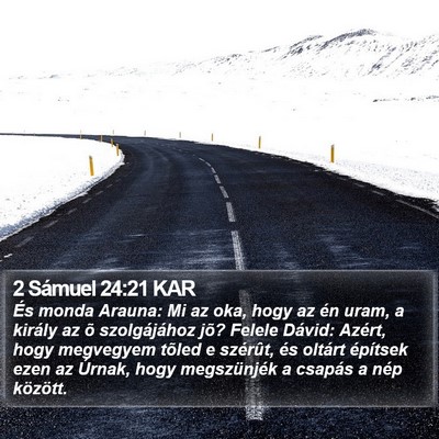 2 Sámuel 24:21 KAR Bible Verse Image