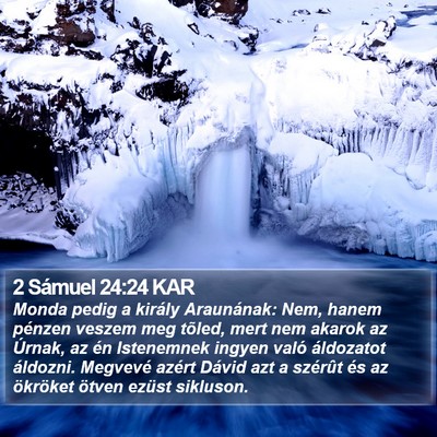 2 Sámuel 24:24 KAR Bible Verse Image