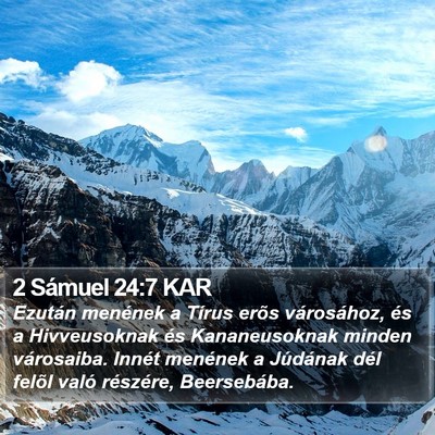 2 Sámuel 24:7 KAR Bible Verse Image