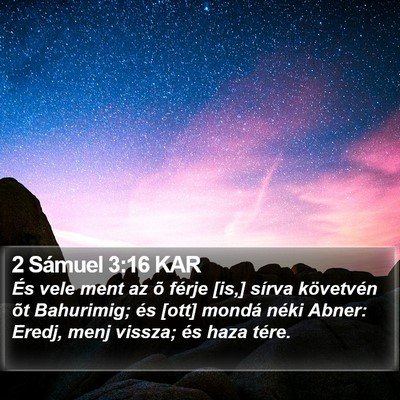 2 Sámuel 3:16 KAR Bible Verse Image