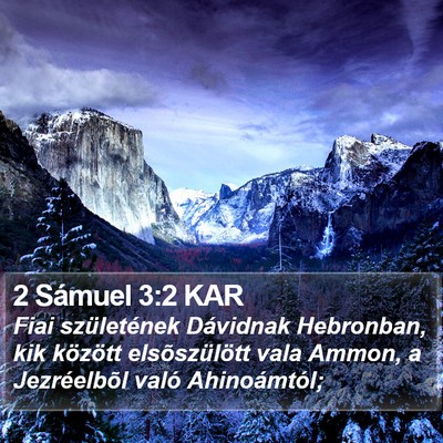 2 Sámuel 3:2 KAR Bible Verse Image