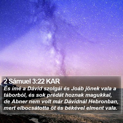 2 Sámuel 3:22 KAR Bible Verse Image