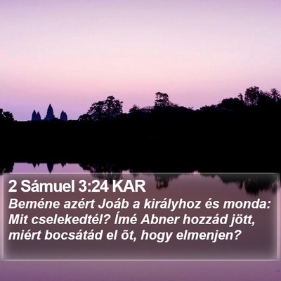 2 Sámuel 3:24 KAR Bible Verse Image