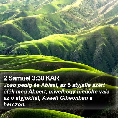 2 Sámuel 3:30 KAR Bible Verse Image