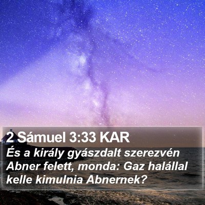 2 Sámuel 3:33 KAR Bible Verse Image