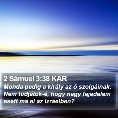 2 Sámuel 3:38 KAR Bible Verse Image