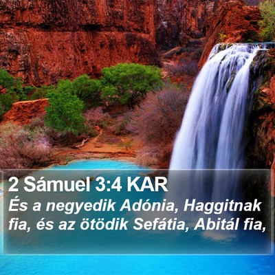 2 Sámuel 3:4 KAR Bible Verse Image