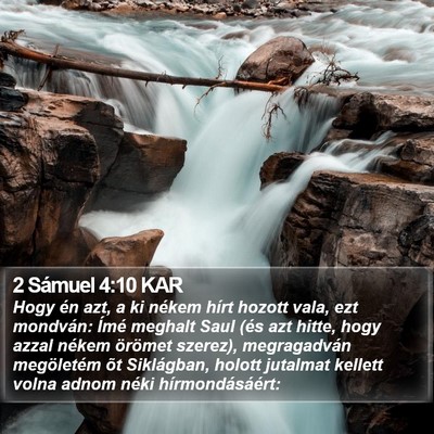 2 Sámuel 4:10 KAR Bible Verse Image