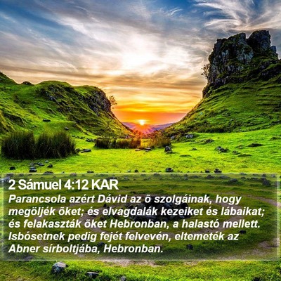 2 Sámuel 4:12 KAR Bible Verse Image