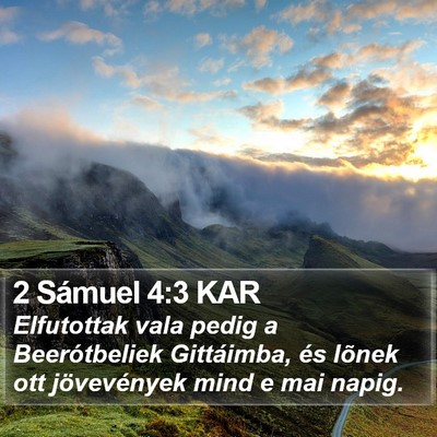 2 Sámuel 4:3 KAR Bible Verse Image
