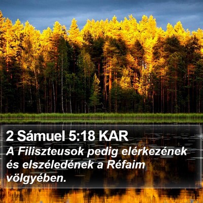 2 Sámuel 5:18 KAR Bible Verse Image