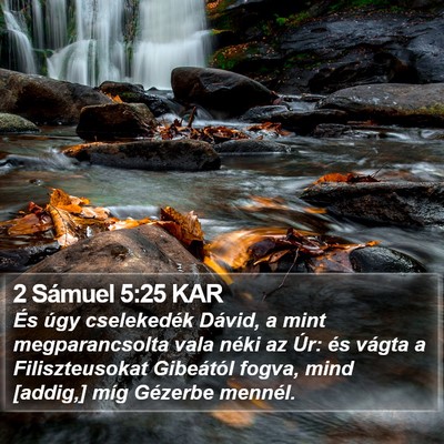2 Sámuel 5:25 KAR Bible Verse Image