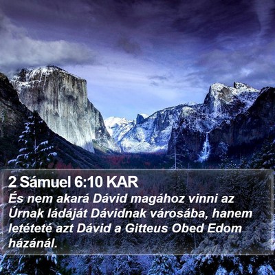 2 Sámuel 6:10 KAR Bible Verse Image