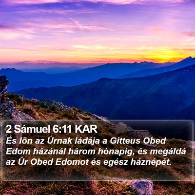 2 Sámuel 6:11 KAR Bible Verse Image