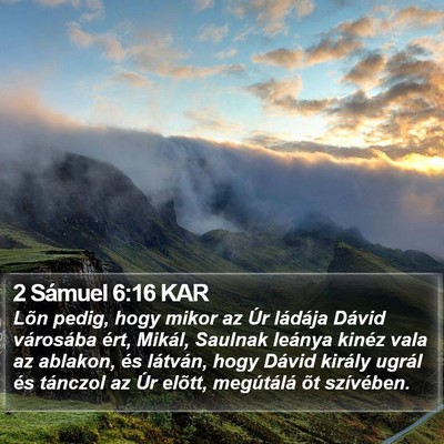 2 Sámuel 6:16 KAR Bible Verse Image