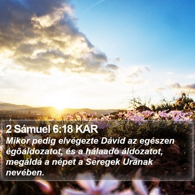 2 Sámuel 6:18 KAR Bible Verse Image