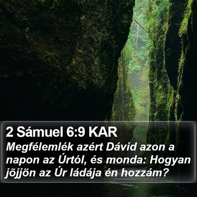 2 Sámuel 6:9 KAR Bible Verse Image