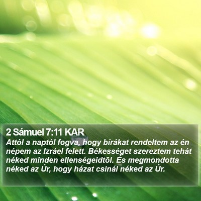 2 Sámuel 7:11 KAR Bible Verse Image