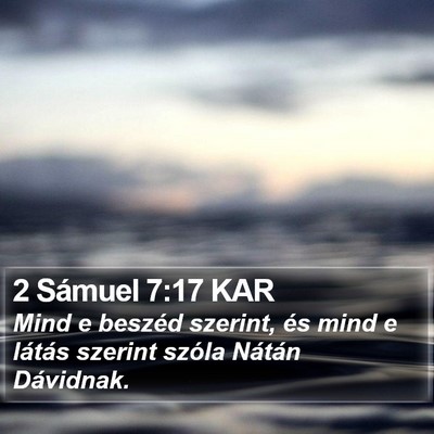 2 Sámuel 7:17 KAR Bible Verse Image