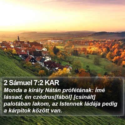2 Sámuel 7:2 KAR Bible Verse Image