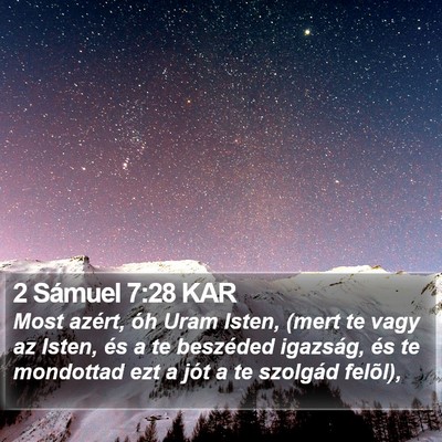 2 Sámuel 7:28 KAR Bible Verse Image